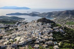 Chora from above on Ios Island